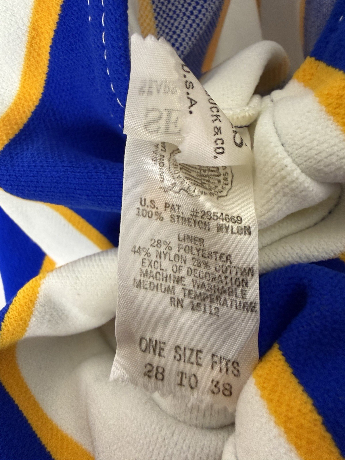 Vintage Sears Roebuck Size 28-38 Blue/White Stripe Wrestling Singlet EUC