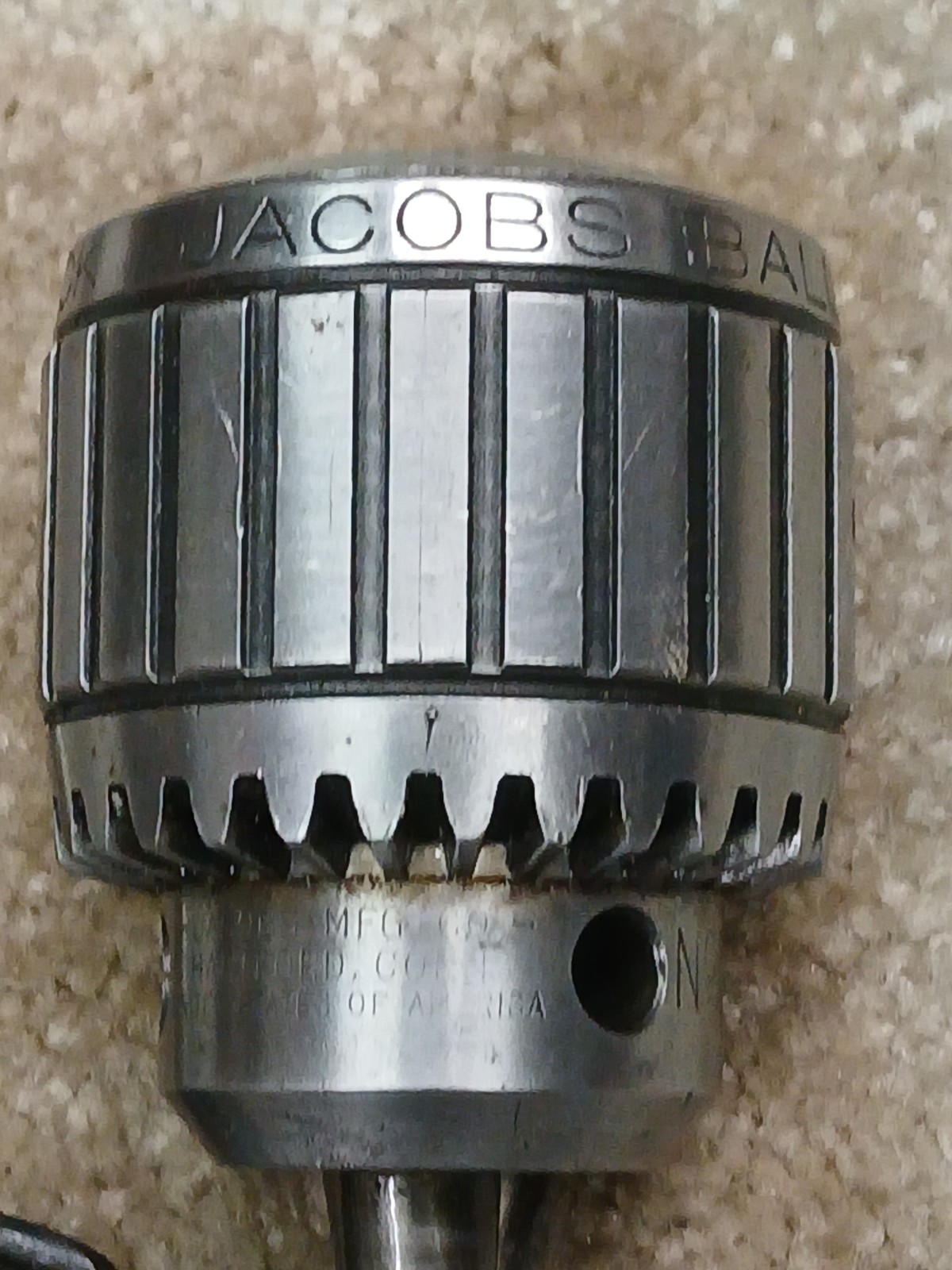 JACOBS 11N BALL BEARING SUPER DRILL CHUCK 0-3/8" 0-10mm CAP JACOBS TAPER #2 JT2