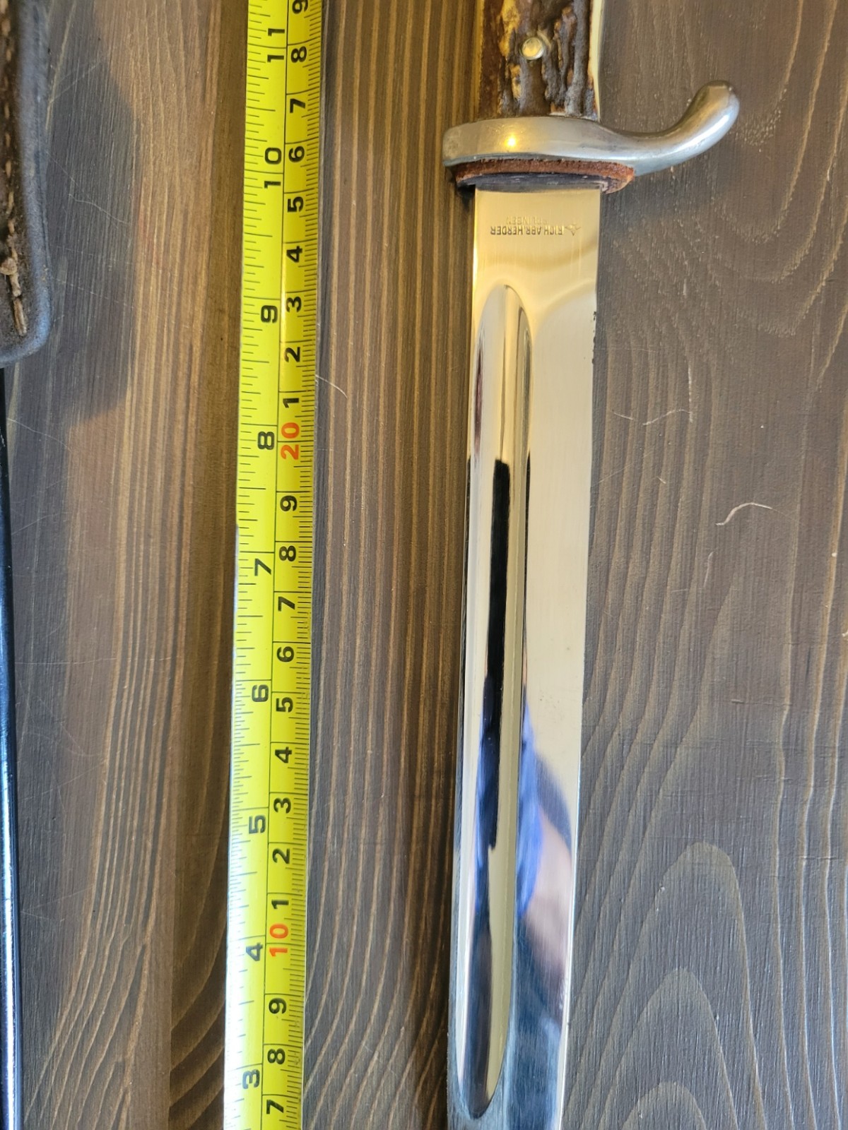 EXCELLENT! WWII German K98 Stag Handle Dress Bayonet by Rich.Abr.Herder Solingen