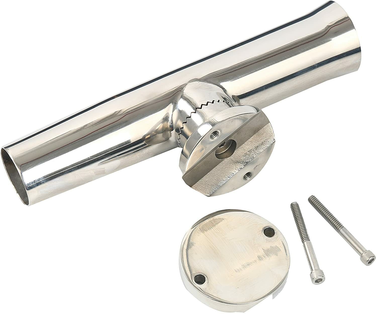 Amarine Made 2 Pack Stainless Clamp on Fishing Rod Holder for Rails 1-1/4" to 2"