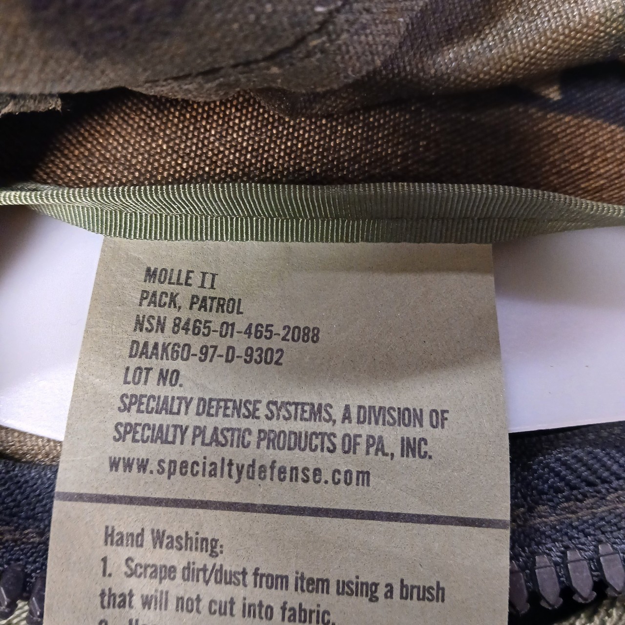 U.S. Armed Forces MOLLE II Woodland Patrol Pack W/Stiffener