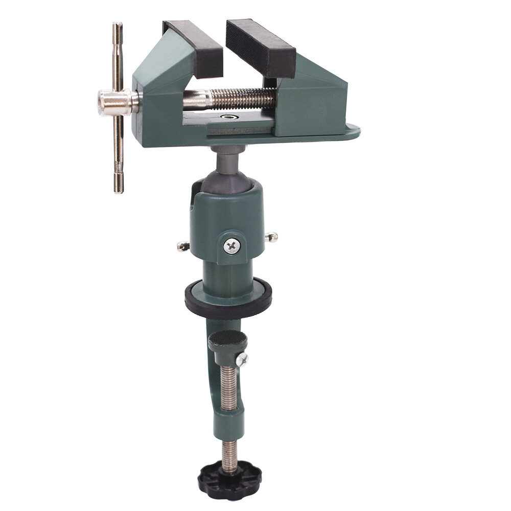 BENCH VISE SWIVEL 3" TABLETOP CLAMP VICE TILTS ROTATES 360 UNIVERSAL WORK HOBBY