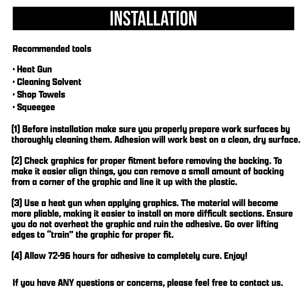 CR125 CR250 GRAPHIC KIT HEAVY DUTY GLOSS MOTOCROSS MX 21mil LAMINATE 2000 2001