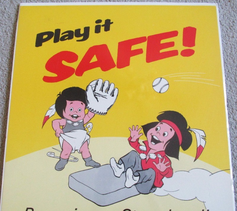 ORIGINAL Santa Fe Railroad Poster PLAY IT SAFE w Chico