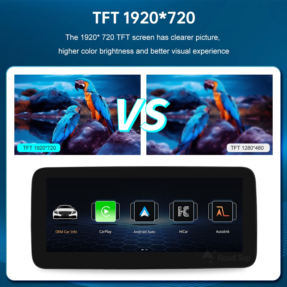 12.3" Wireless CarPlay Multimedia Touch Screen For Benz A B GLA CLA 2013-2019