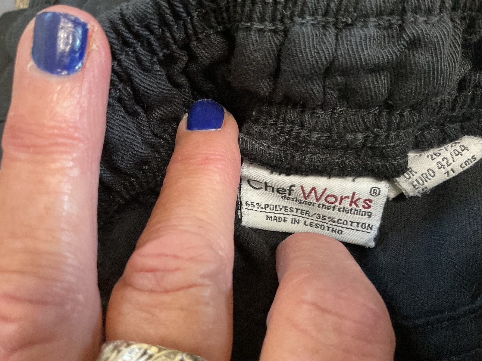 4 Pair Chef Works Pants Unisex XS 2 Back Pockets 28” Inseam Elastic Waist