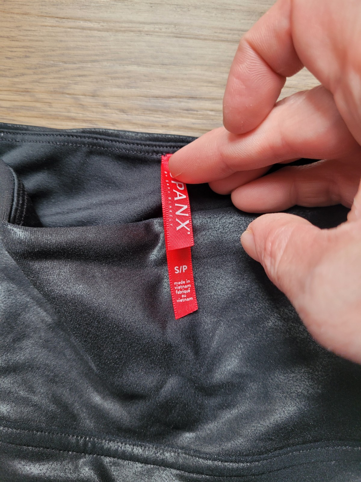 Spanx womens moto leggings faux leather sz S EUC