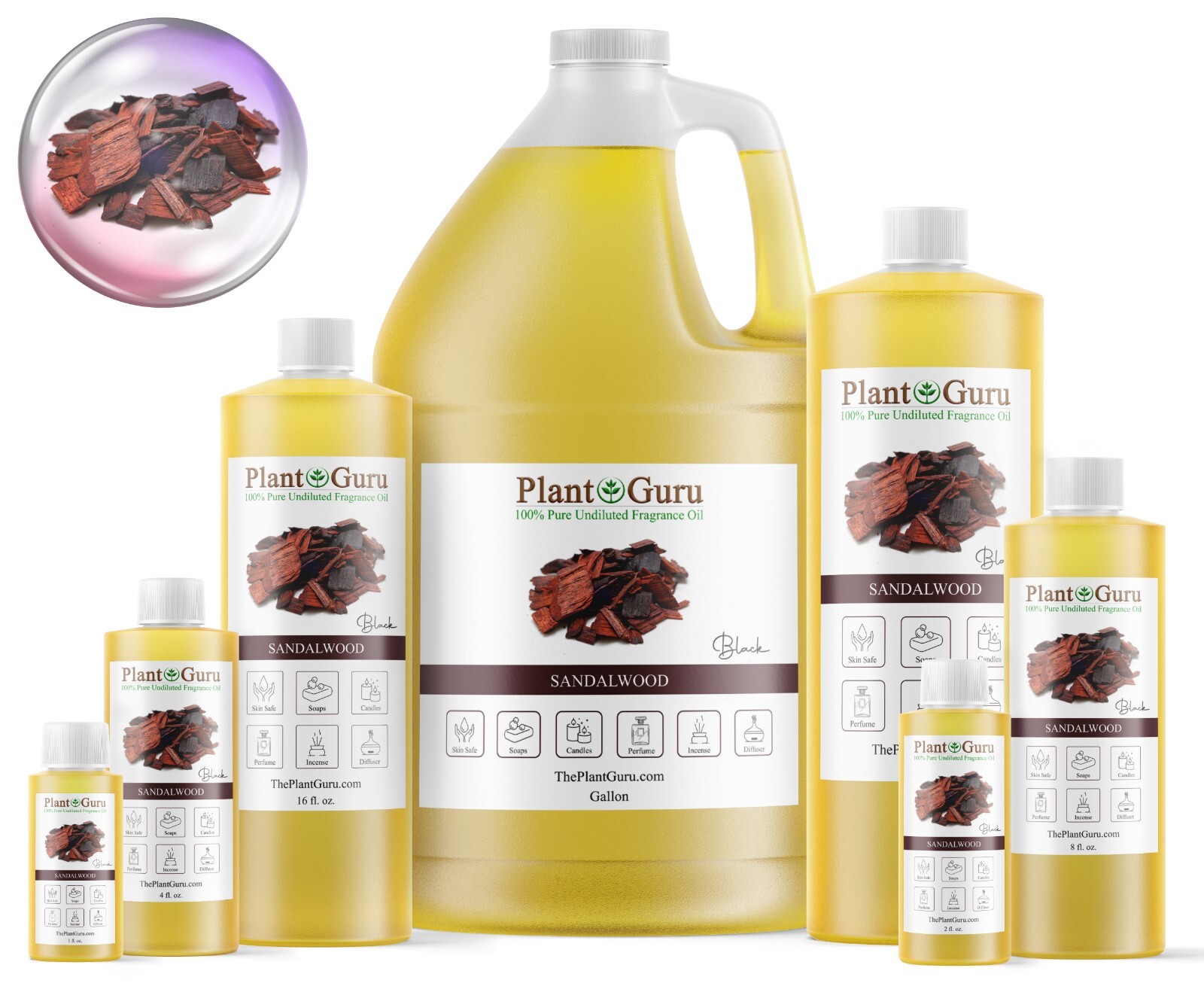 Black Sandalwood Fragrance Oil For Candle, Soap Making, Diffuser and Burners