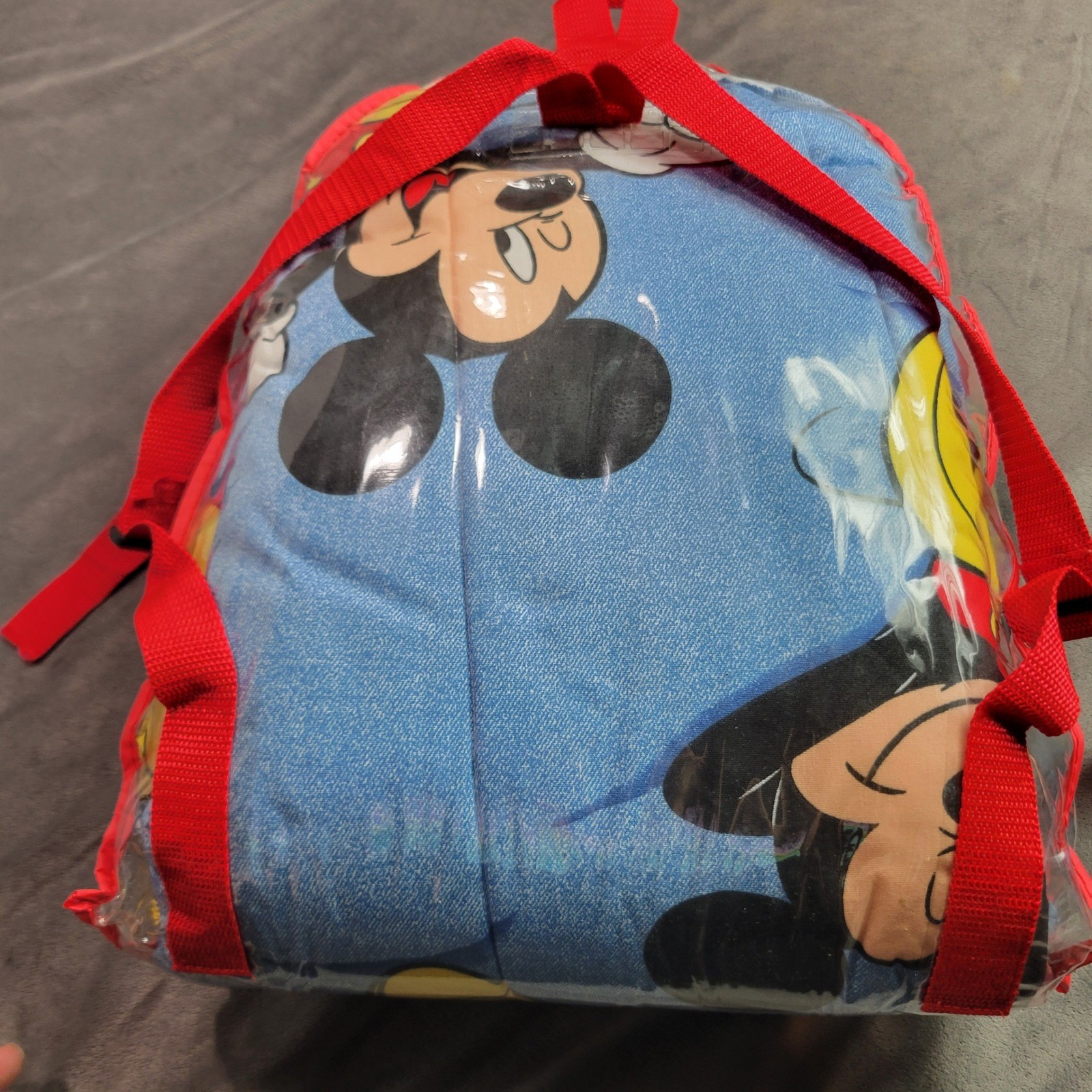 Disney Mickey For Kids Nap Mat Set with Pillow and Backpack Blue Vintage USA
