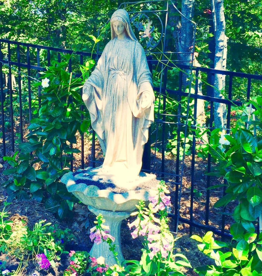34 inch Virgin Mary Garden Statue Christian Outdoor Figurine Sculpture Decor