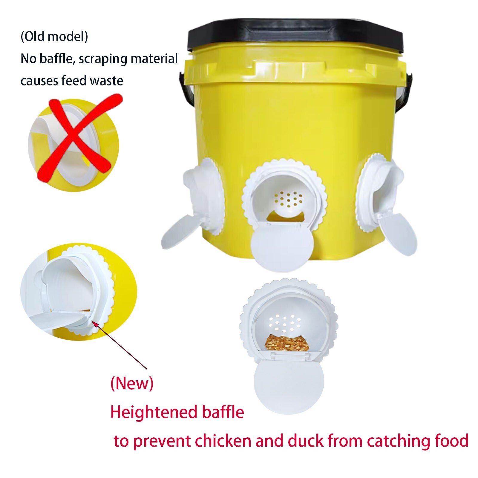 4pcs Chicken feeder Automatic Feeders No Waste port for feeding
