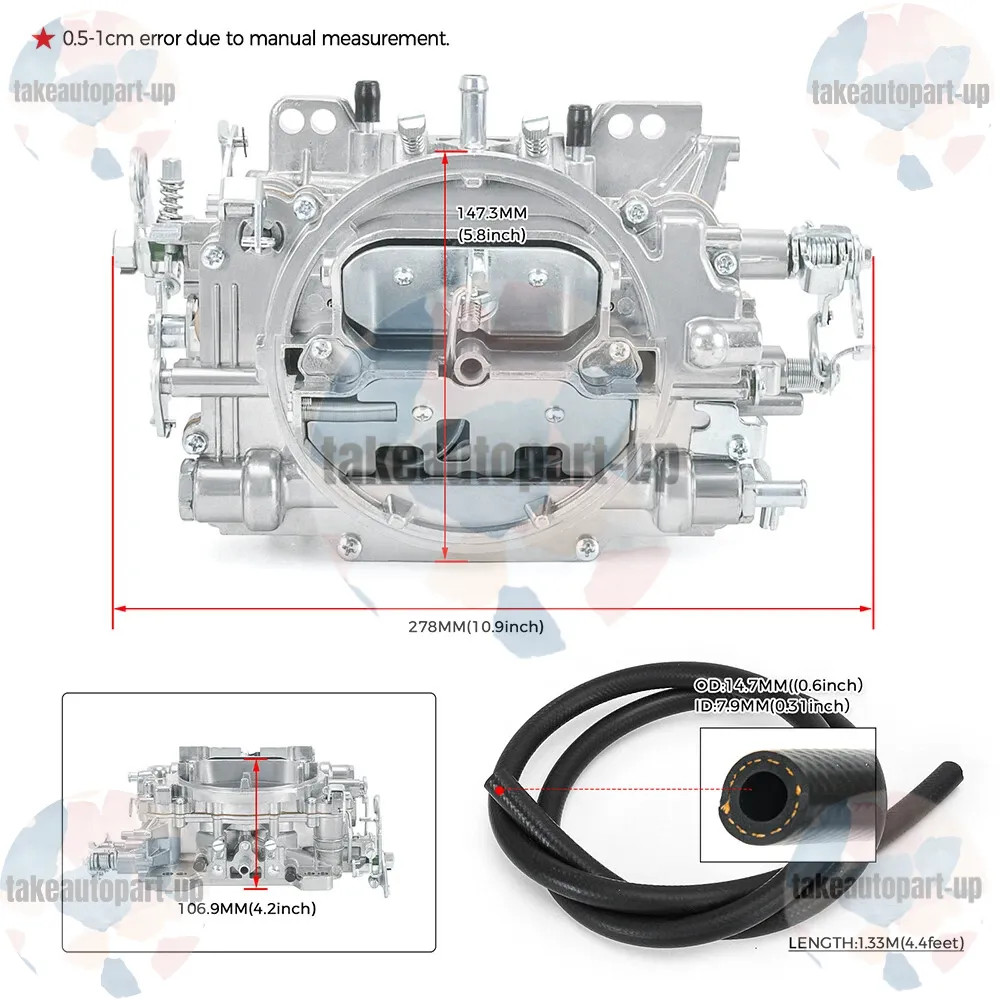 4 Barrel Carburetor For Edelbrock #1906 AVS2 Series Carb Manual Choke 650 CFM