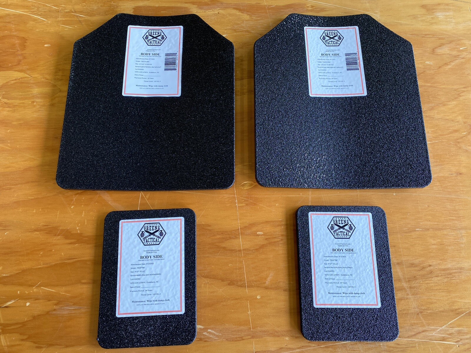 Black Tactical Vest Plate carrier w/ 2 Curved 10x12 Plates & Side Plates