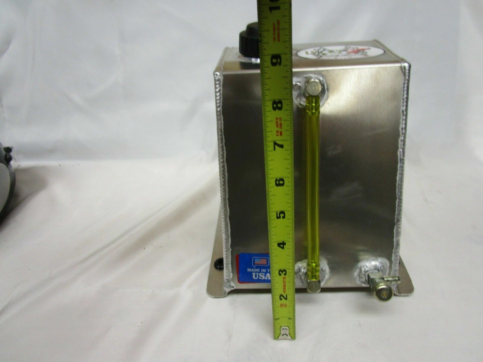 5 QT Aluminum Sprint Fuel Gas Tank Cell Go Kart Cart Snowmble Flat Mount Racing