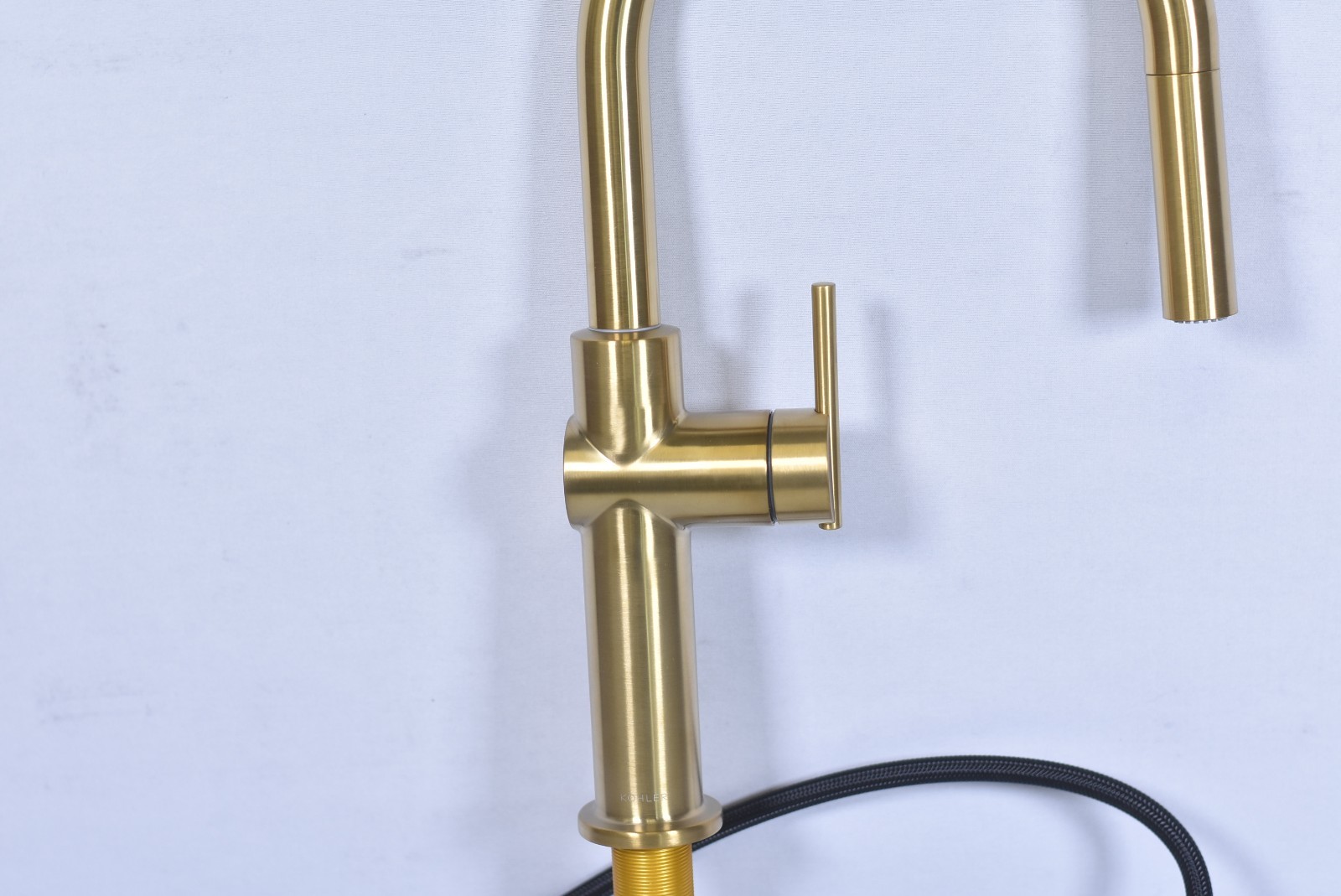 KOHLER K-22972 Crue Pull-down Kitchen Faucet w/ Sprayhead Brushed Moderne Brass