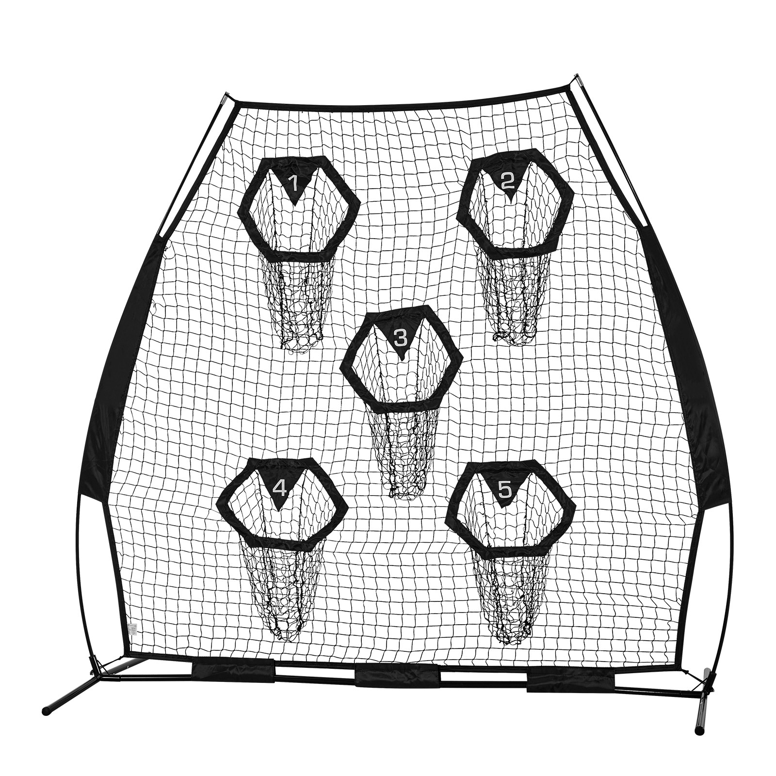 Uimoso 7x7 ft Portable Football Throwing Net for QB Training and Practice, Black