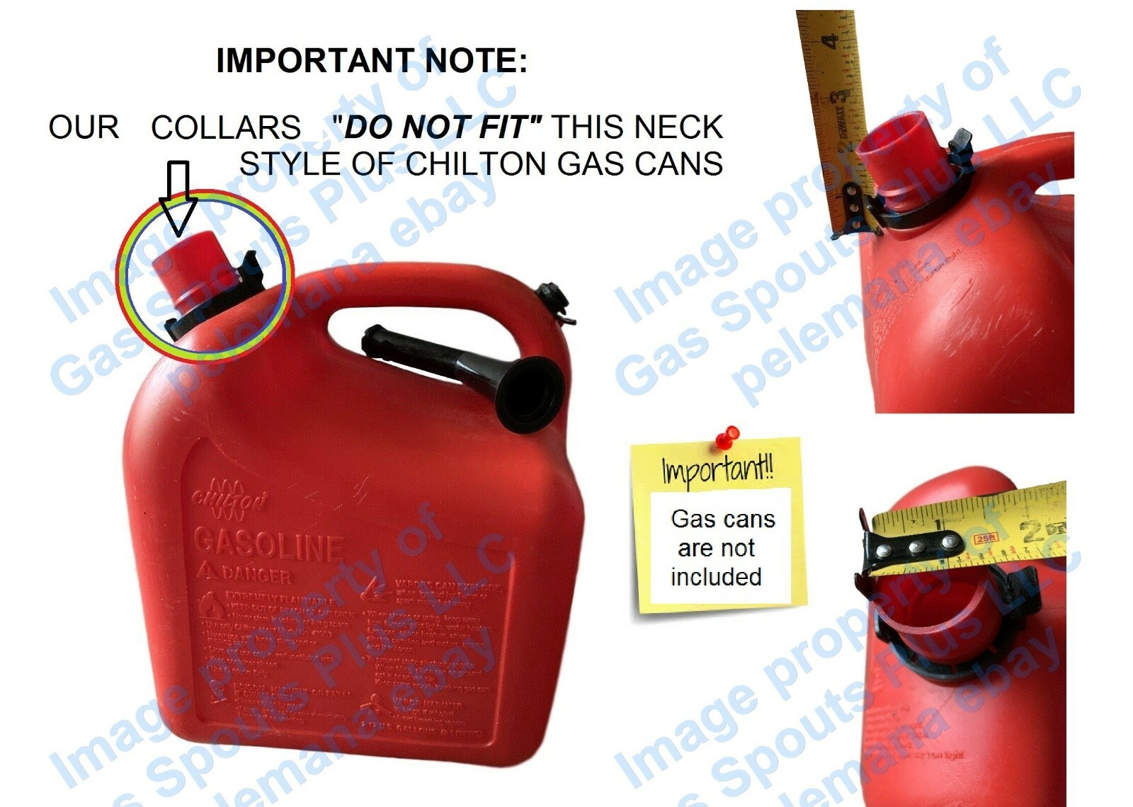 CHILTON GAS CAN YELLOW SPOUT AftrMrk SearsCraftsman P10 P15 P20 P25 P50 P60 P500