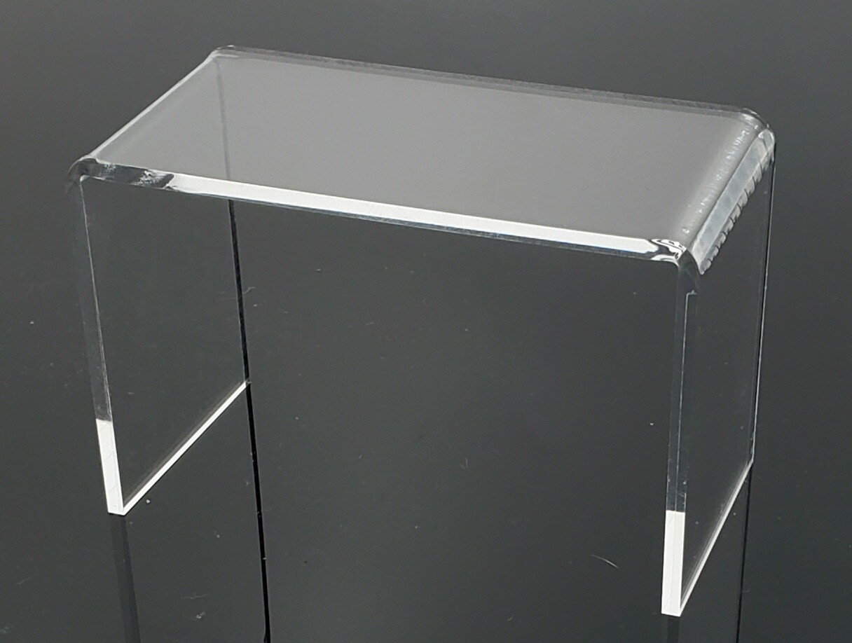T'z Tagz 3mm Thick 3 Inches High Clear Acrylic Riser Display Stands Packs of 12