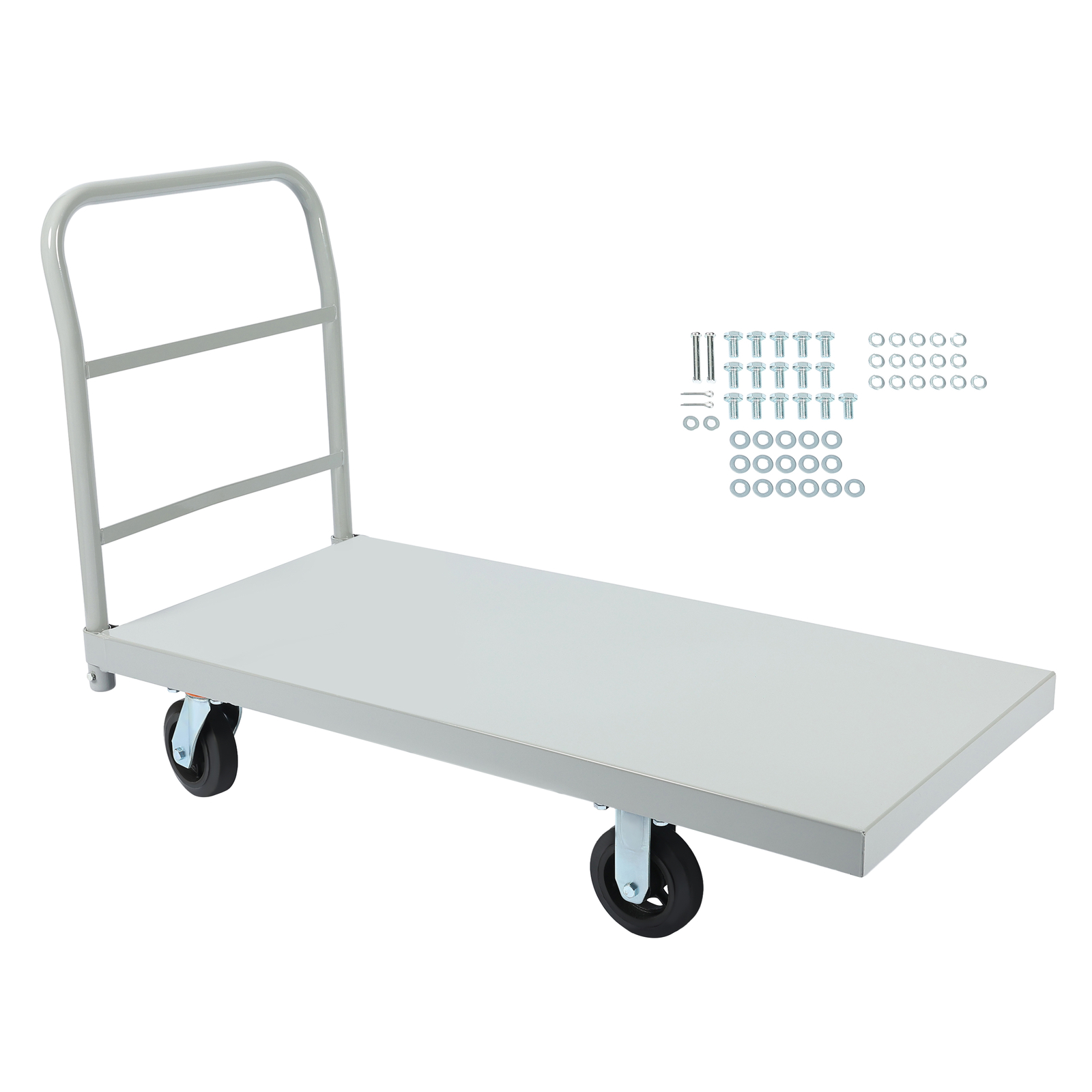 2000lb Steel Heavy Duty Platform Truck Push Dolly Flat Dolly Cart w/ Casters New