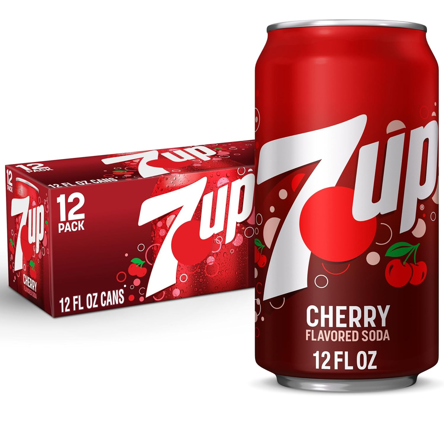 7UP Cherry Flavored Soda, 12 Fl Oz Cans (Pack of 12)