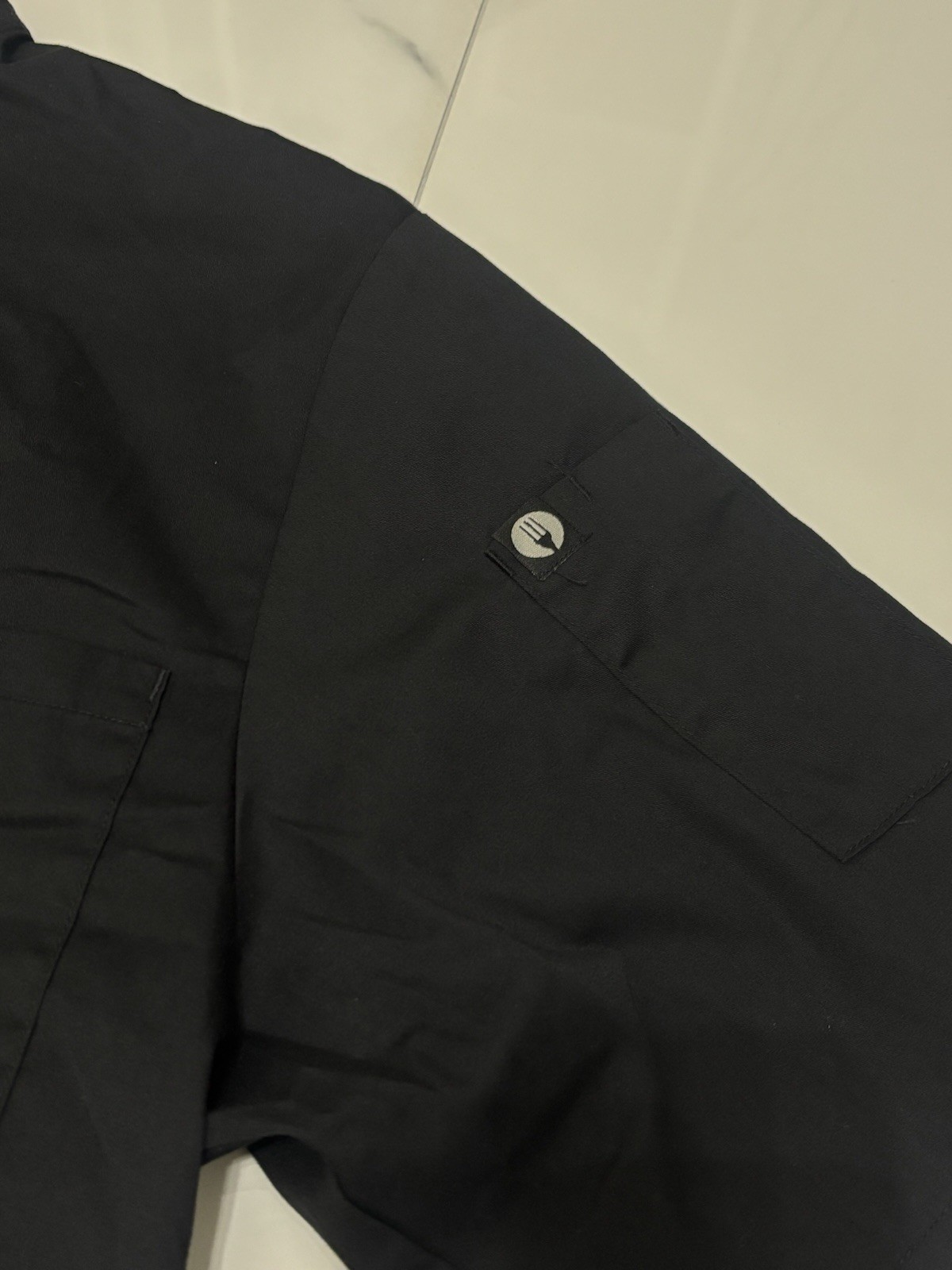 Chef Works Black Vented Short Sleeve Chef Jacket Shirt Unisex L