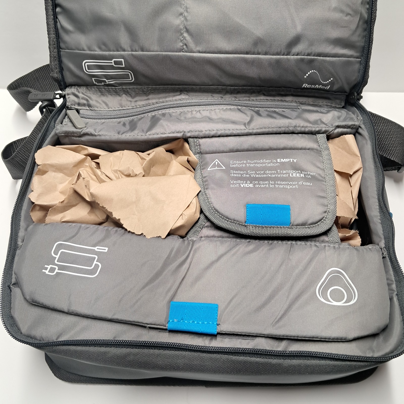 ResMed AirSense 10 CPAP Gray Travel Bag Shoulder Tote Carry Case Only