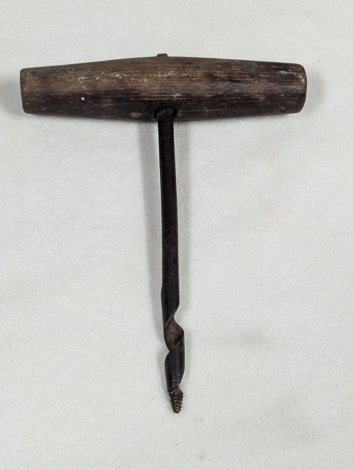 Antique Hand Gimlet Auger Drill Civil War Era Artillery Cannon Tool Metal Wood