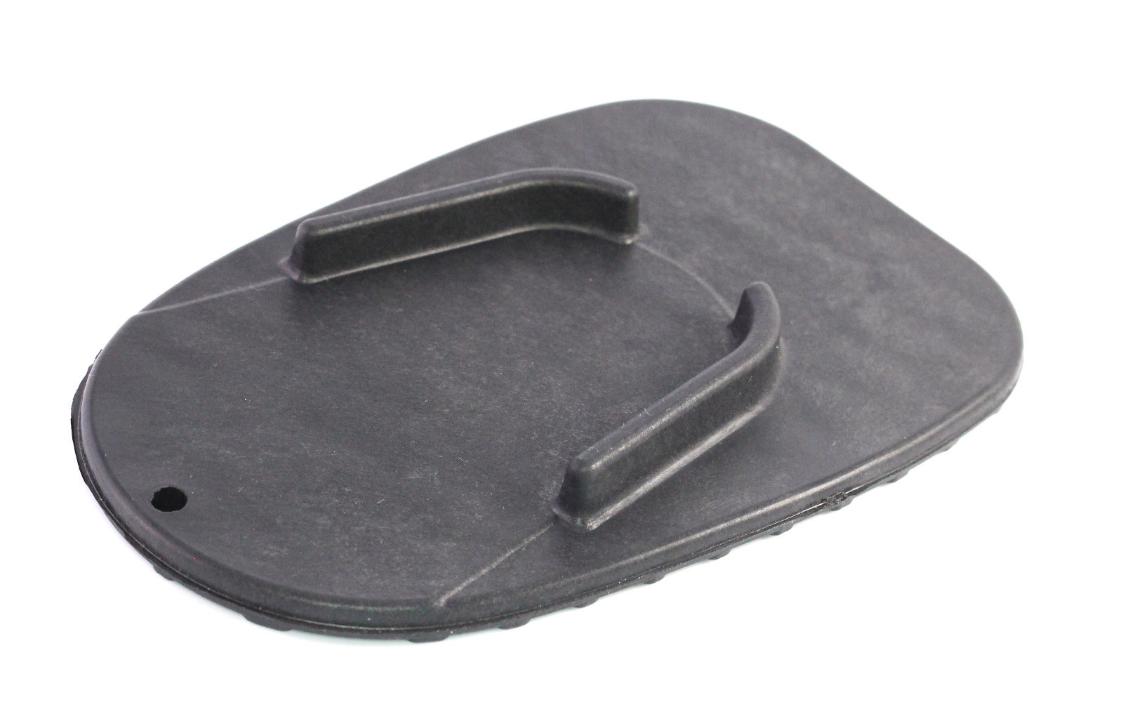 (2) Motorcycle Kickstand Pad Plate Biker's Kick Stand Black Harley Honda Plastic