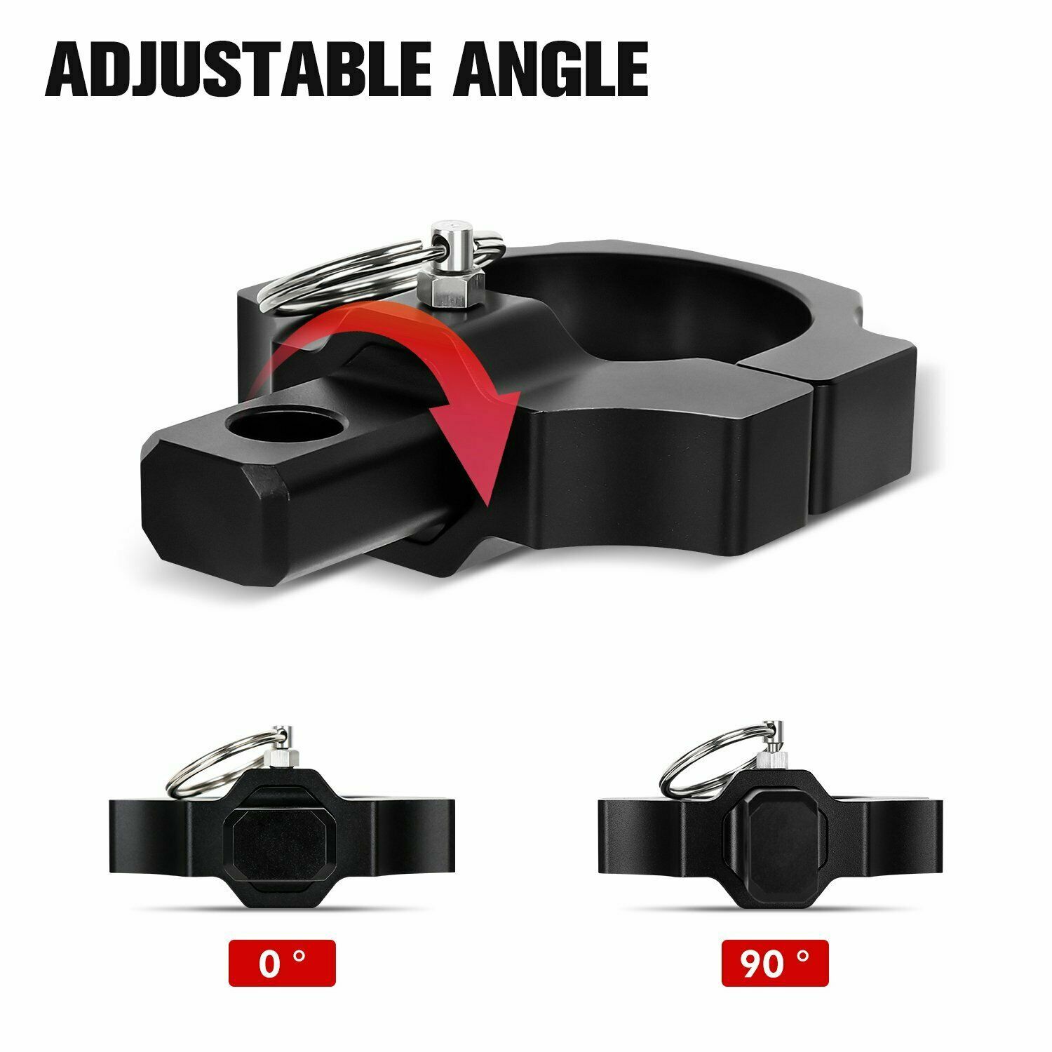 Pair UTV ATV Mount Brackets For LED Whip Light Bar Fit 1.75" to 2" Rollbar Cage