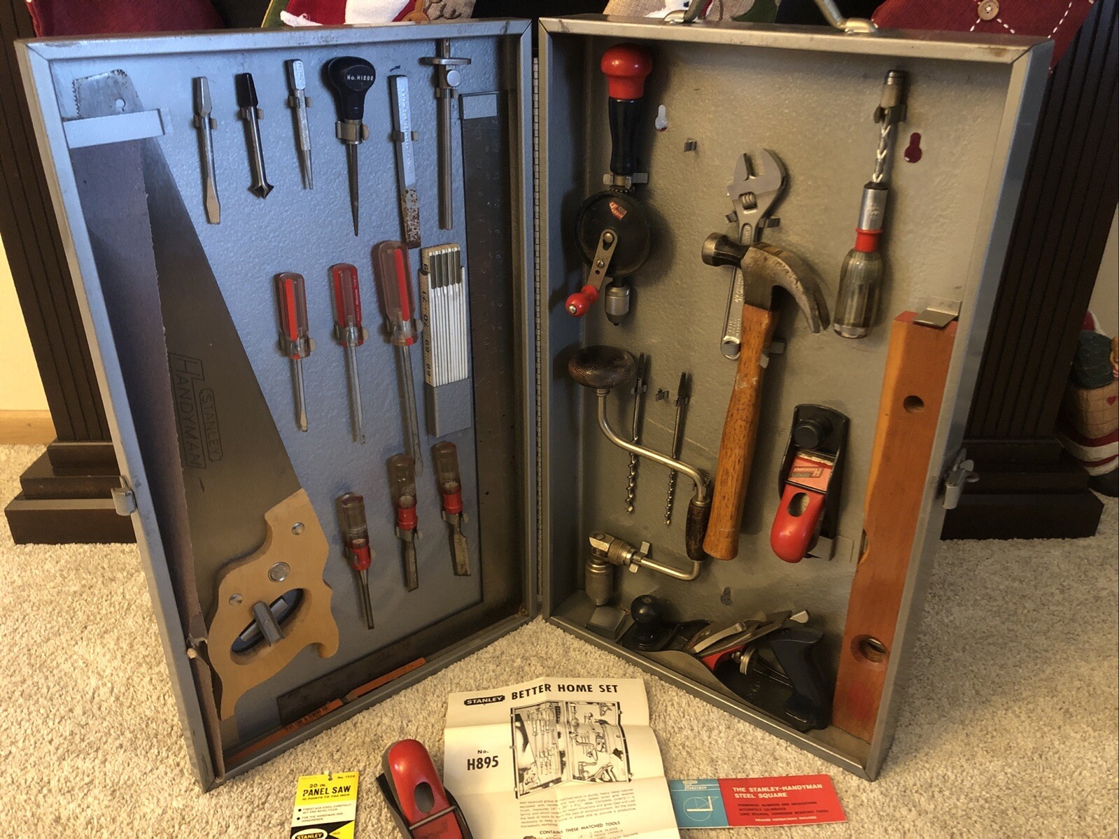 VTG Stanley Handyman Better Home Tool Cabinet H895 Tools Metal Case (FREE S&H)