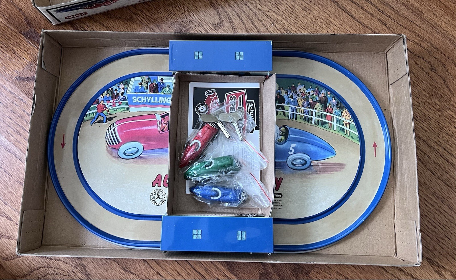 Schylling Auto Speedway Tin Windup Race Car Game NEW