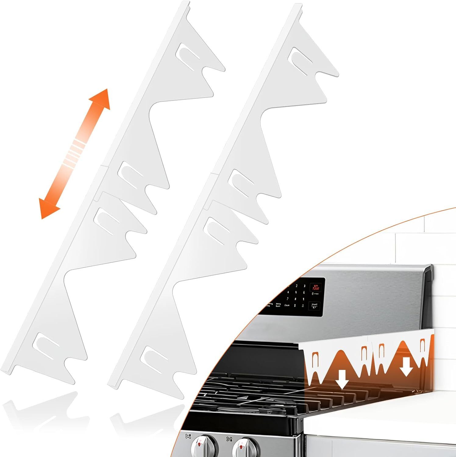 Stove Guard for Kitchen Oven Gap Between Stovetop and Counter 13.8'' to 27.5''