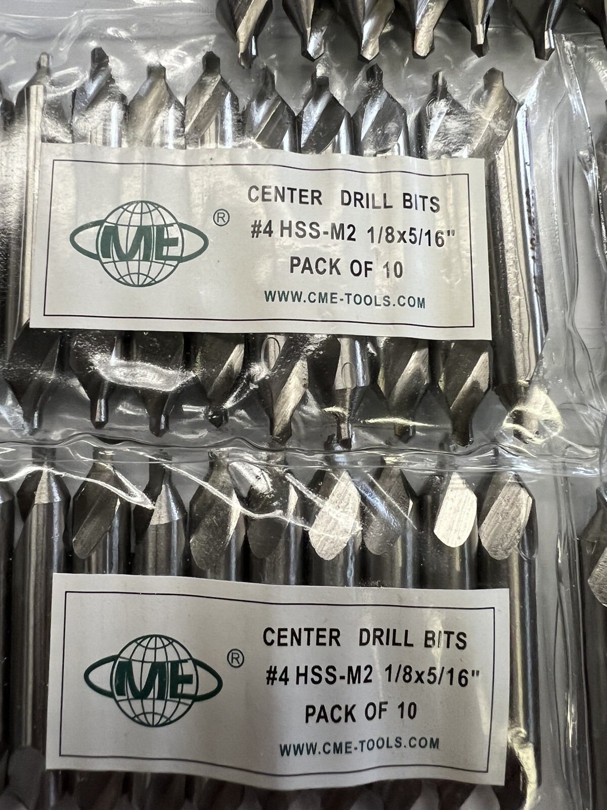 20pcs M2 HSS #4 center drills 1/8x5/16x2-1/8" #530-400