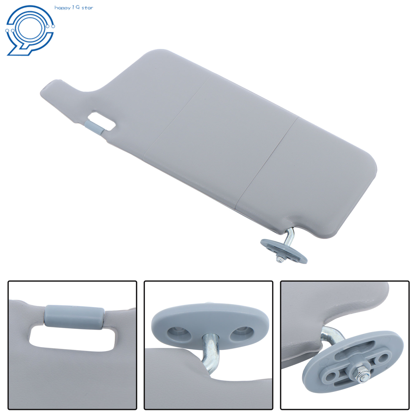 Driver Left+Right Passenger Sun Visors For 1996-2001 Honda Civic Gray Color LHD