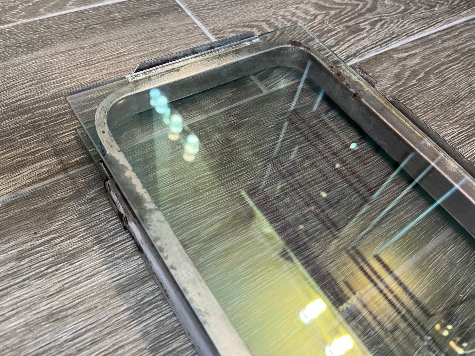 GE General Electric Range Oven Door Glass & Frame WB56K5 & WB56K19 16" x 7" #8