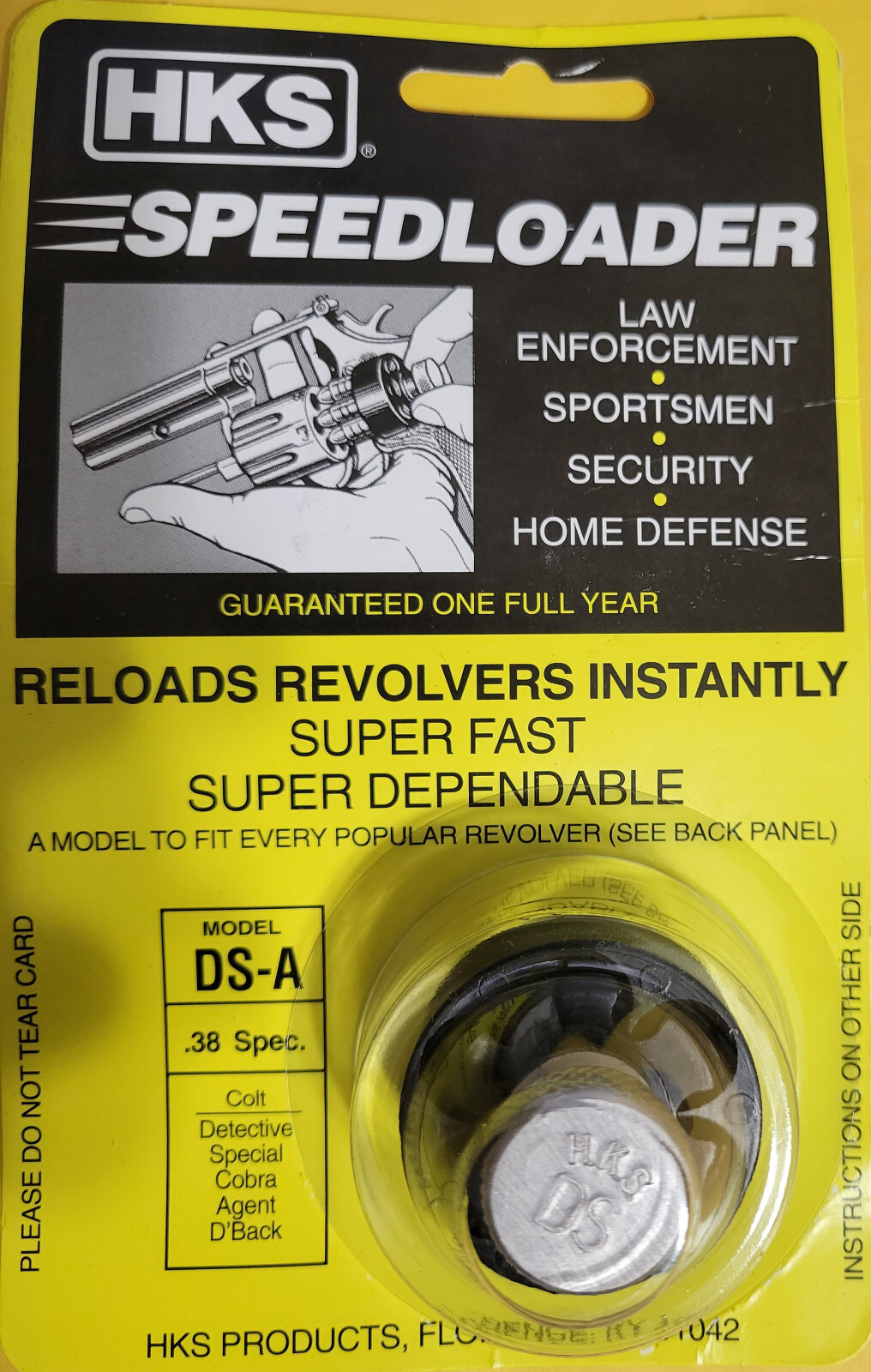 HKS Speedloader DS-A for 6 shot 38spec Colt - Detective Special, Cobra - NEW