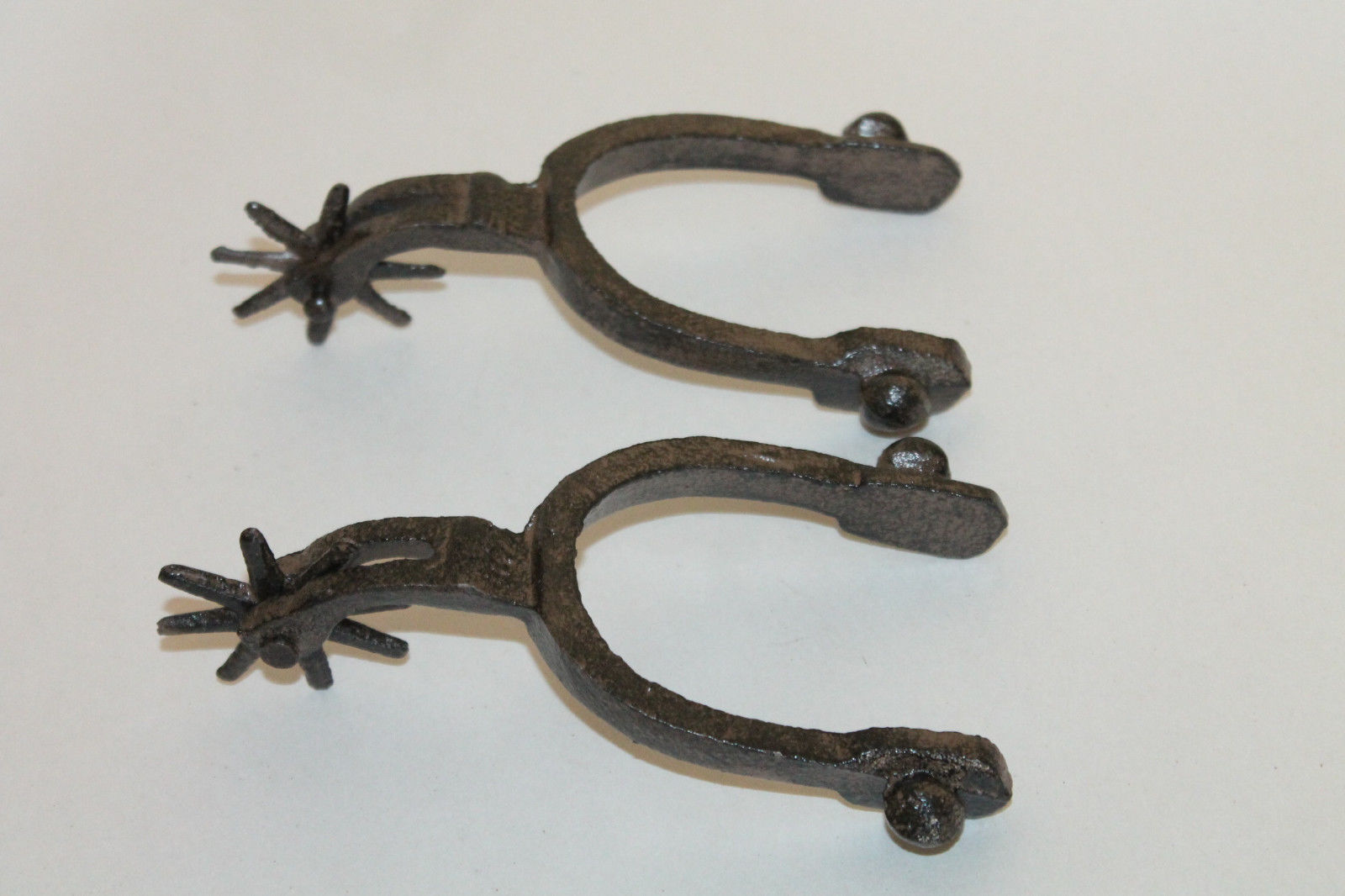 SET/2~PAIR OL' WESTERN STYLE COWBOY 8-POINT BOOT SPURS-RUSTIC DECOR NEW