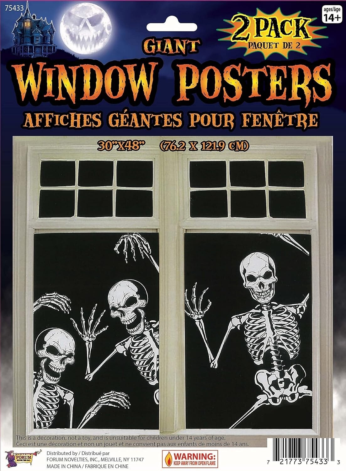 Forum Novelties 75433 Party Supplies, Black, 30 x 48", Multicolor