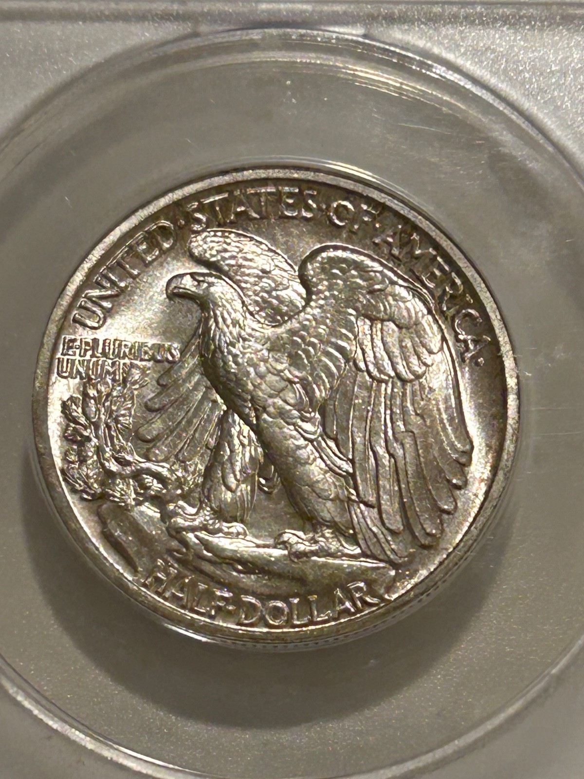 1942 P Walking Liberty Silver Half Dollar ANACS MS65