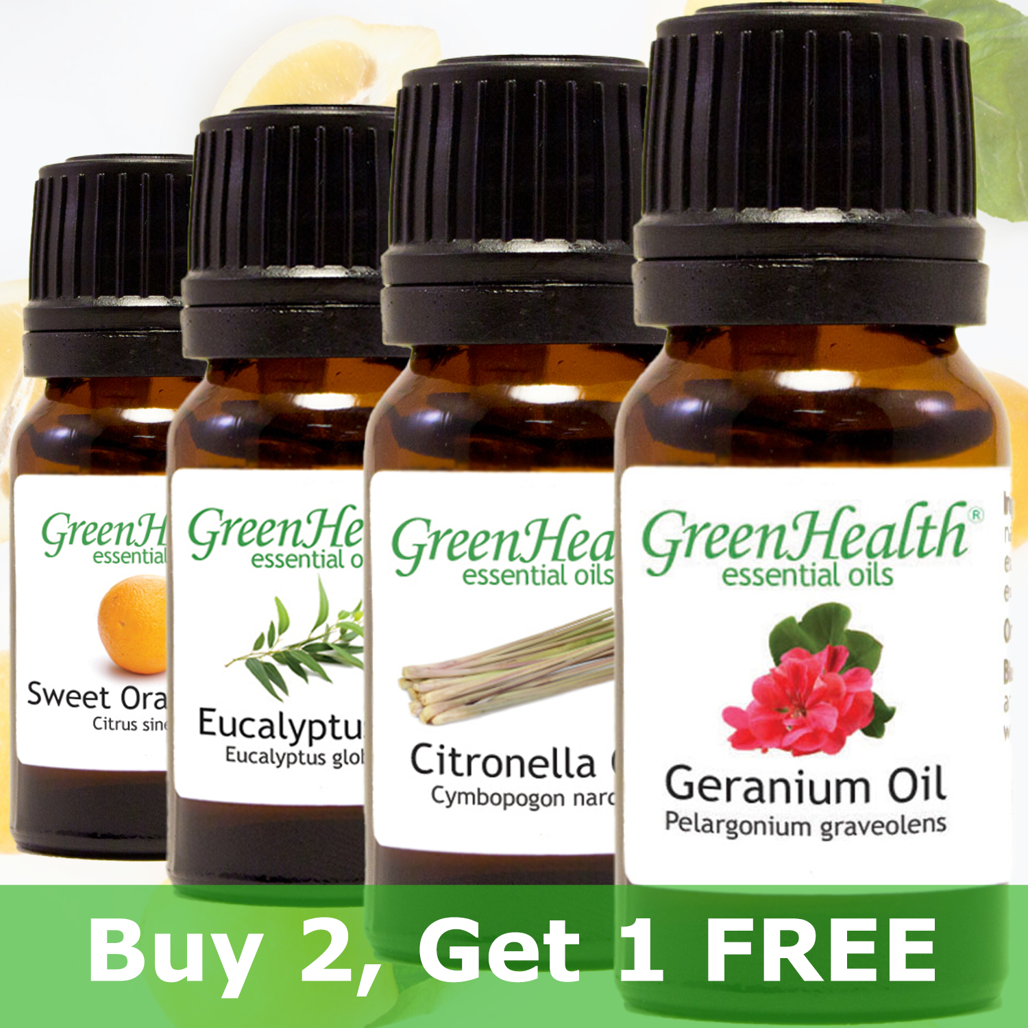 Essential Oils 10 ml - Pure & Natural - 50+ Popular Oils - GreenHealth