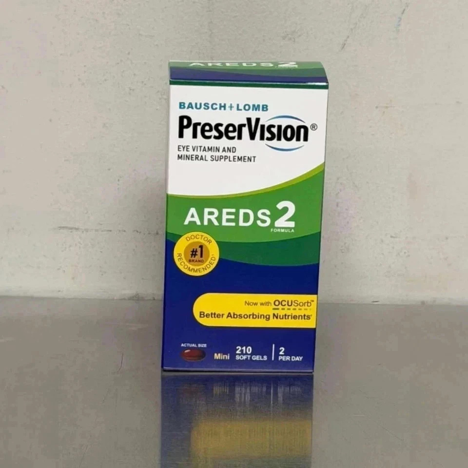 Preservision AREDS 2 / 210 Count Eye Vitamin Mini Soft gels | 2 Pack Free Ship