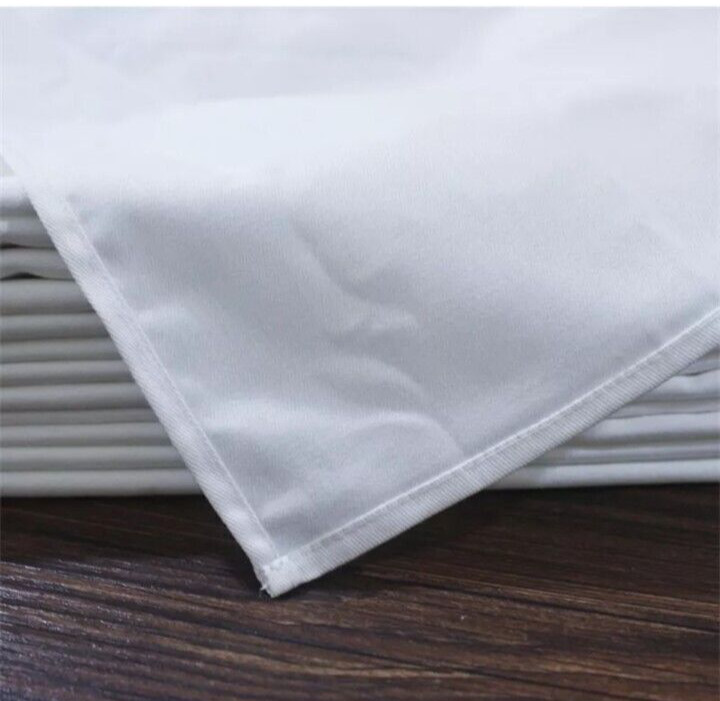 Set of 8 WHITE 100% COTTON Luxury CLOTH Napkins GARNIER THIEBAUT XL 22"x22" NWOT