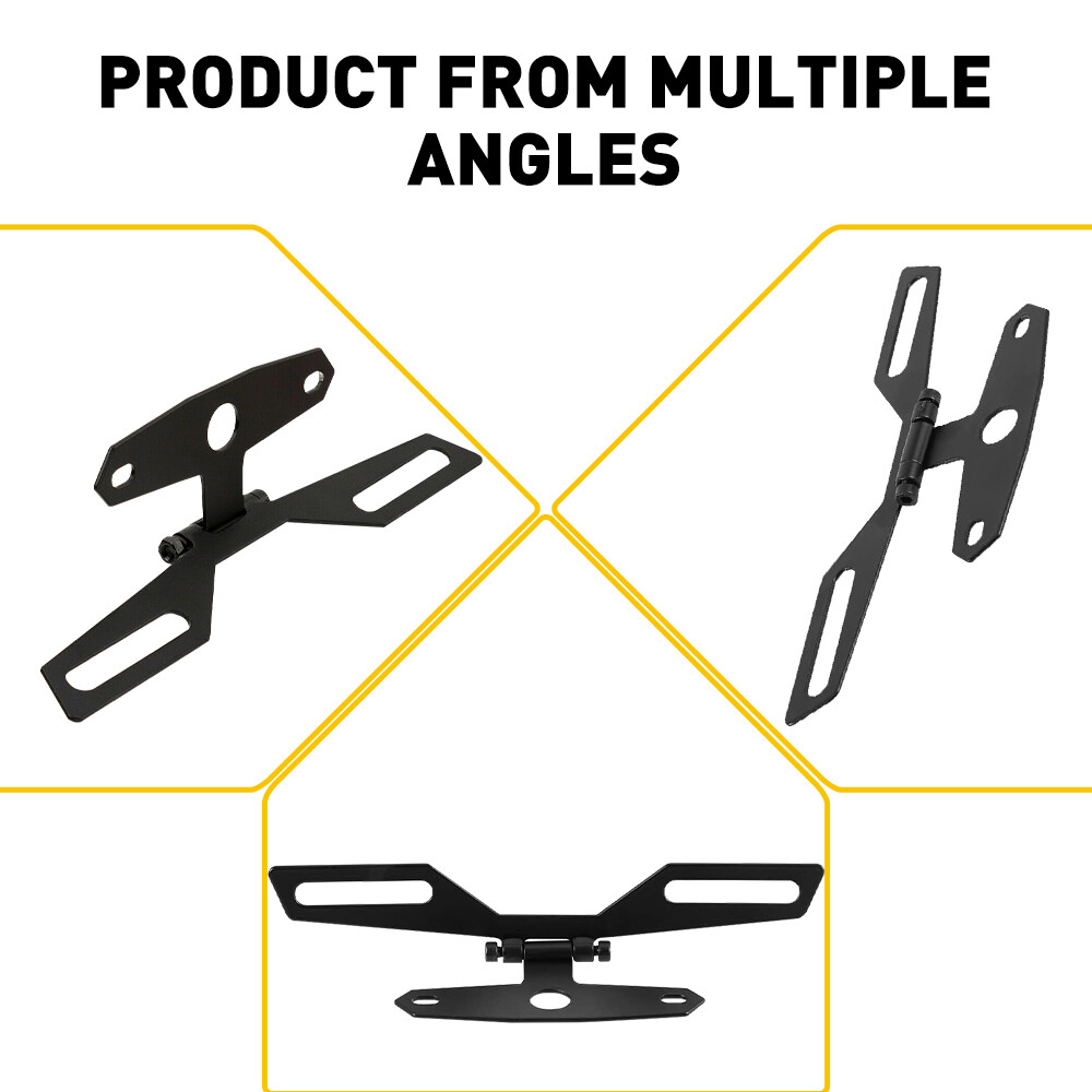 Aluminum License Plate Bracket Tag Taillight Holder Fit ATV Dirt Bike Motorcycle