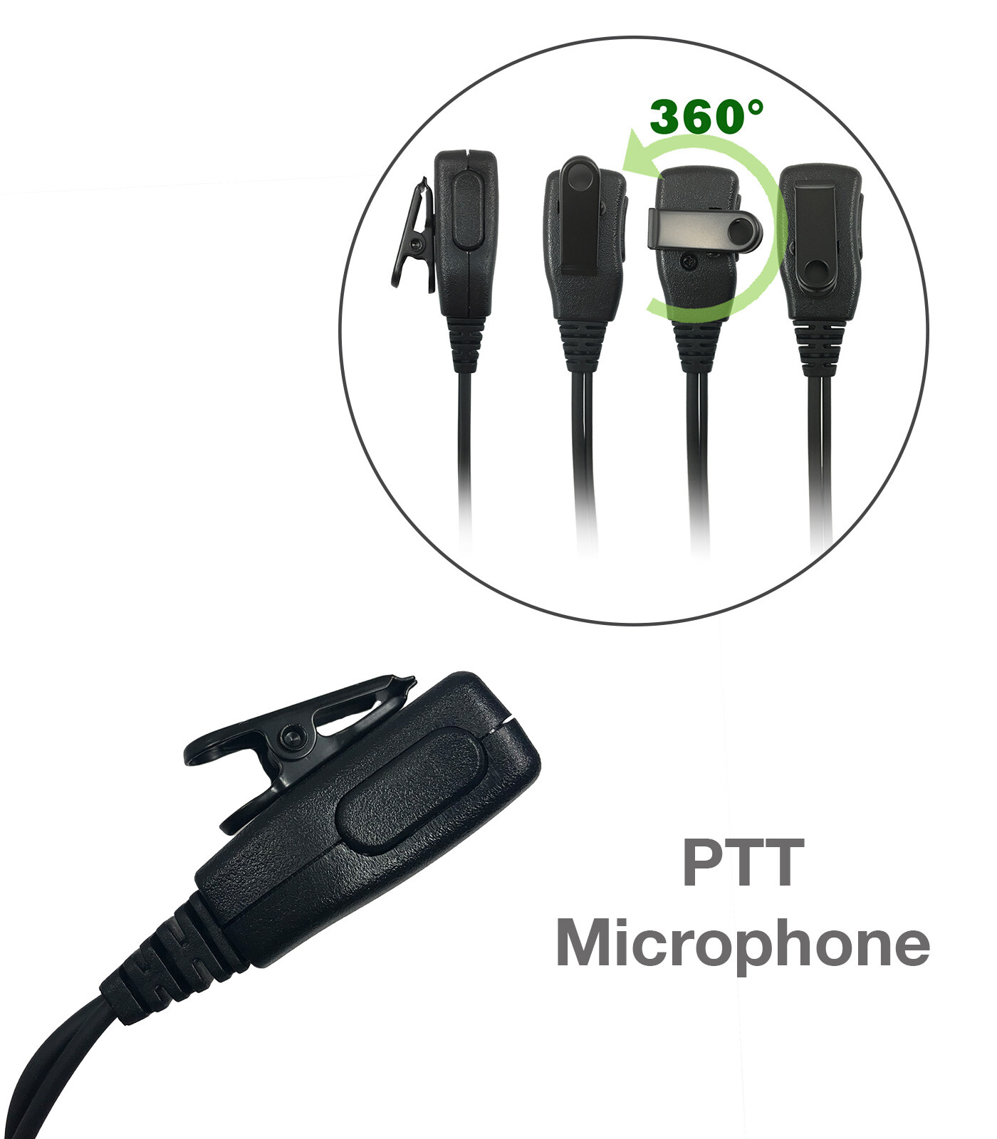 PTT Mic Acoustic Earpiece Headset for Motorola Walkie Talkie CP180 CP200 CLS1110