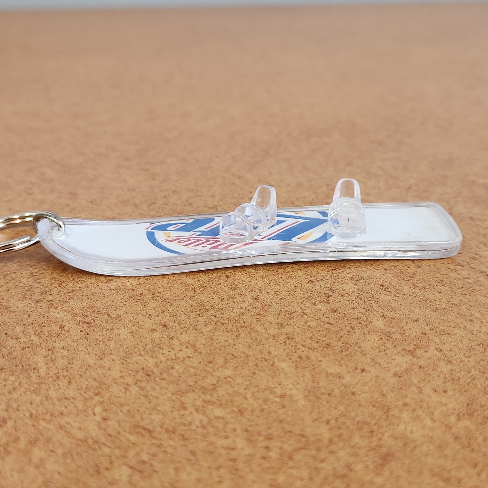 Vtg Miller Lite Snowboard Plastic Keyring Keychain Beer Advertising Party Gift