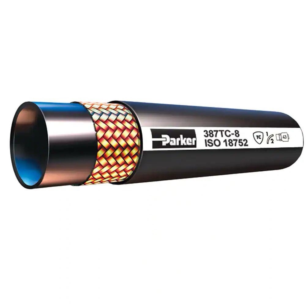 Parker Hydraulic Hose 3/8” ID x 0.69” OD – 3000 PSI, 387-6-RL, Sold by Foot