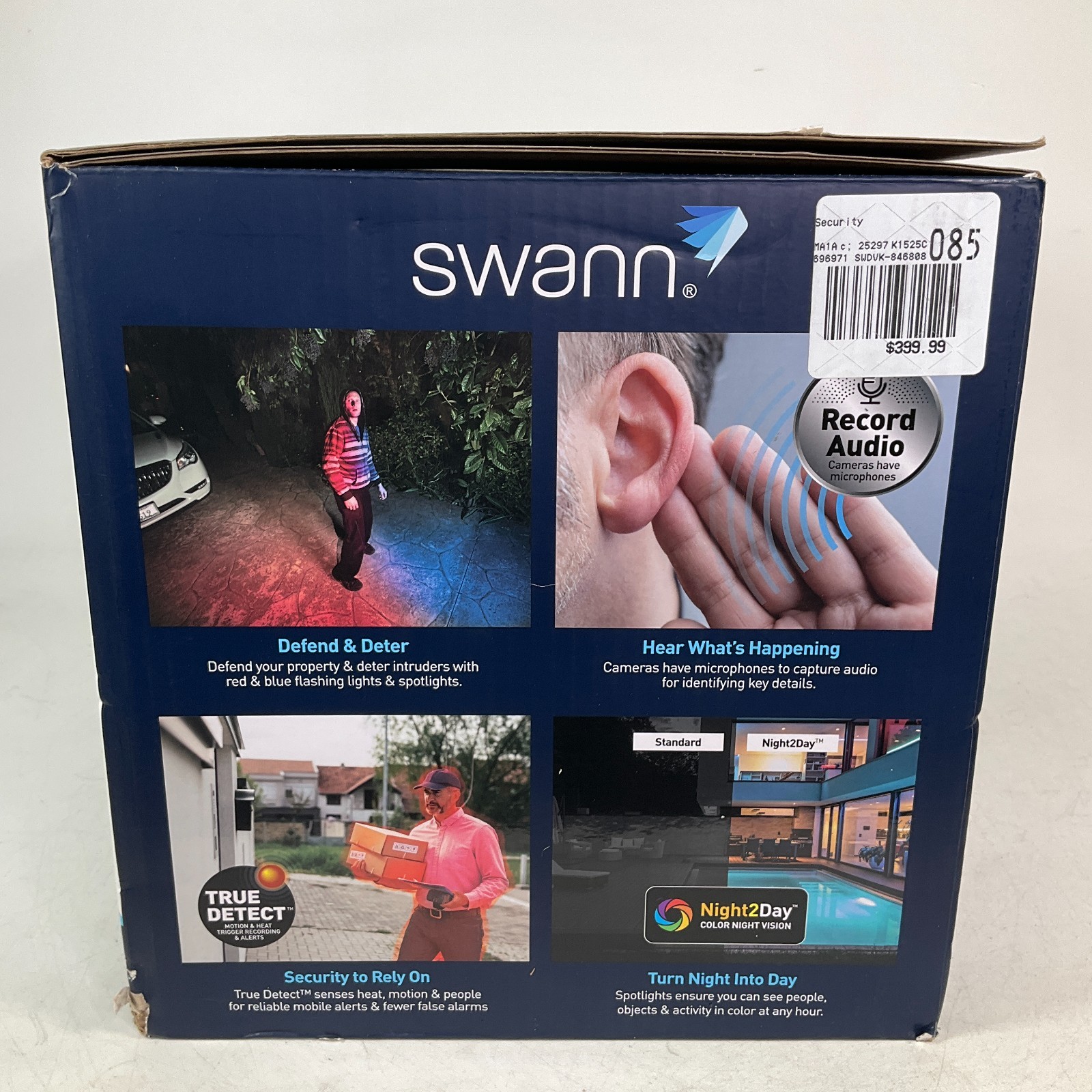 Swann 8 Camera Home Wired Audio/Video Security System SWDVK-846808MQB NEW