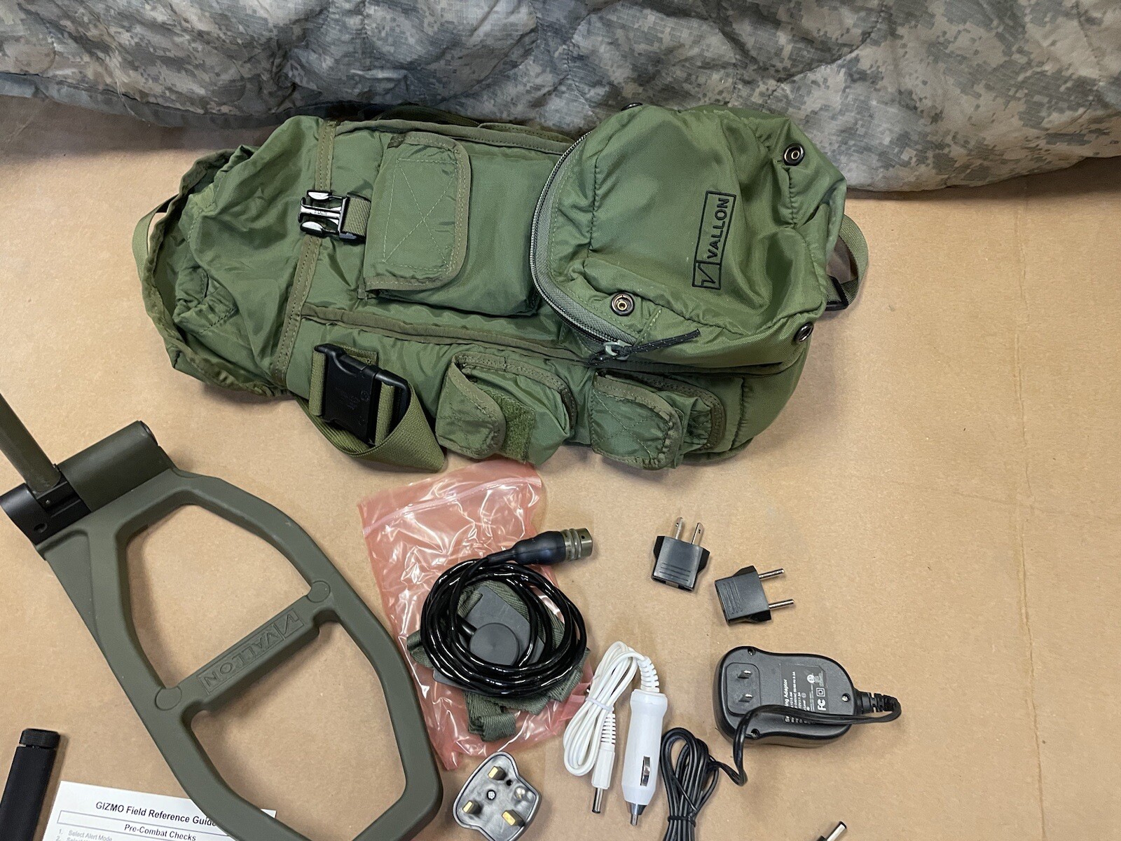 VALLON VMC1 Mine Metal Detector Kit Unused w/Headset, Accessories Military Grade