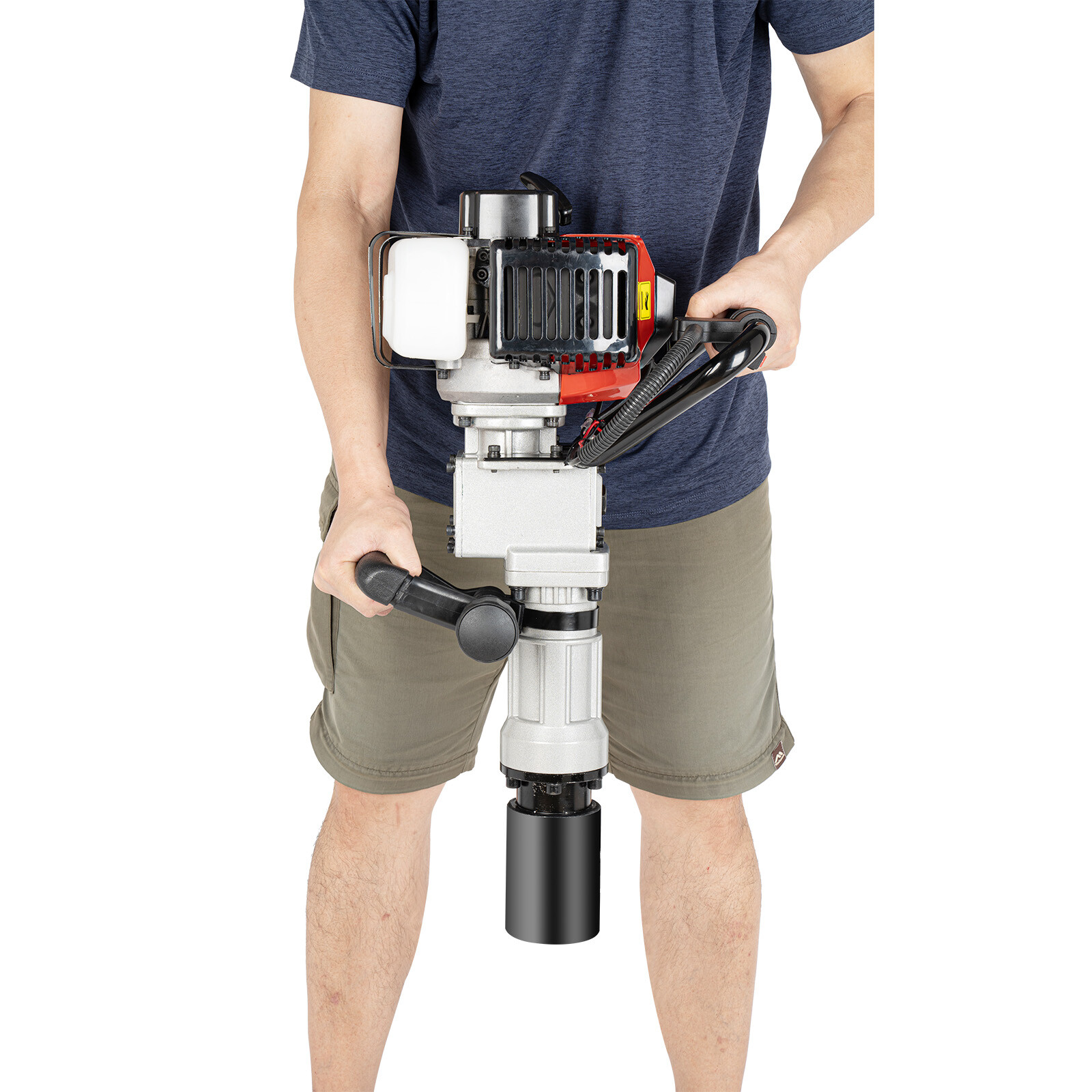 Gas Powered T-Post Driver 2-Stroke Gasoline Engine Fence Farm Push Pile Digger