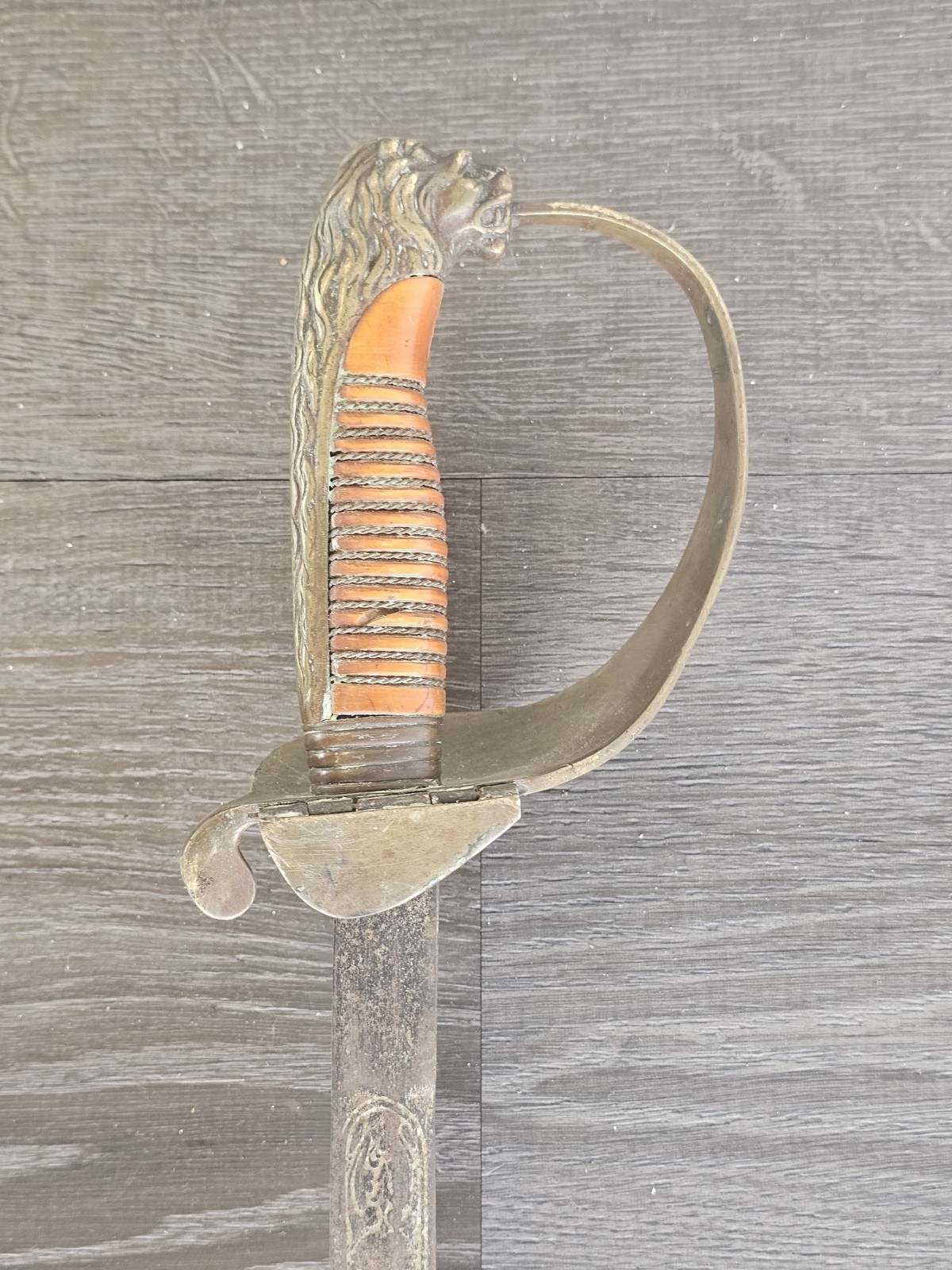 RAREST SPANISH AMERICAN WAR NAVY OFFICERS SWORD LIONSHEAD SHIELD SABER  1857